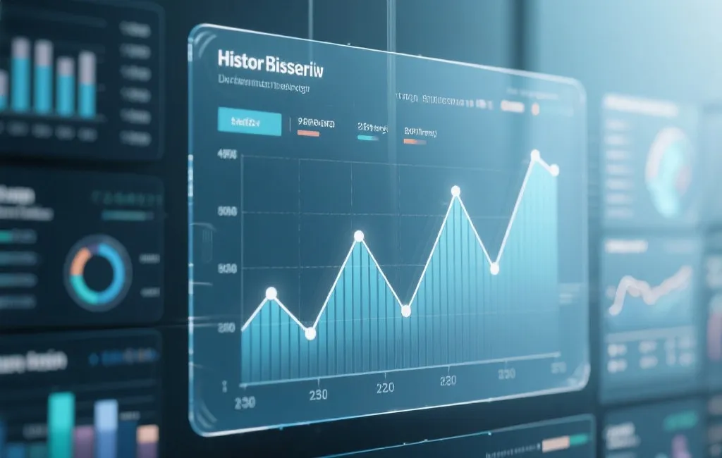 历史数据归档与趋势观察的插画